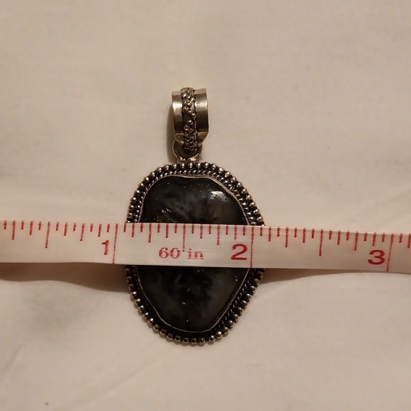 925 STAMPED DRUSY PENDANT - Picture 6 of 6